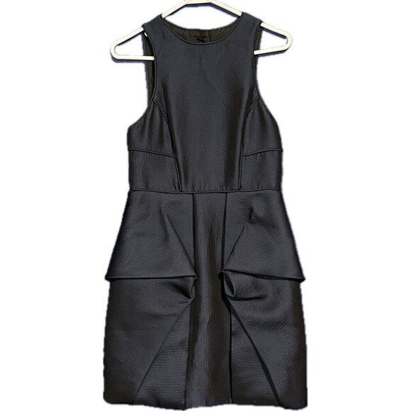 Tibi Simina Fit & Flare Quilted Sleeveless Mini Dress Blue 6 - Picture 1 of 5